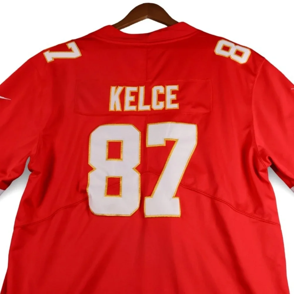 Nike Travis Kelce #87 Kansas City Chiefs Red NFL On-Field Jersey Men XL Football